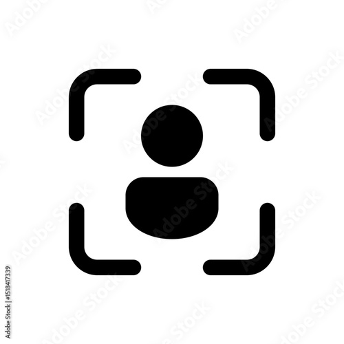 Illustration of a black stringed instrument with a circular body and neck on a white background space