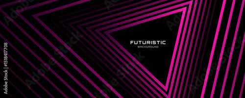 3D pink techno abstract background overlap layer on dark space with triangles lines effect decoration. Modern graphic design element stripes style concept for web, flyer, card, or brochure cover