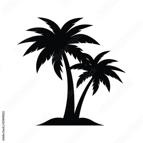 silhouette of palm trees
