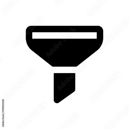 Illustration of a black bow tie with a white center knot on a white background in a simple vector style