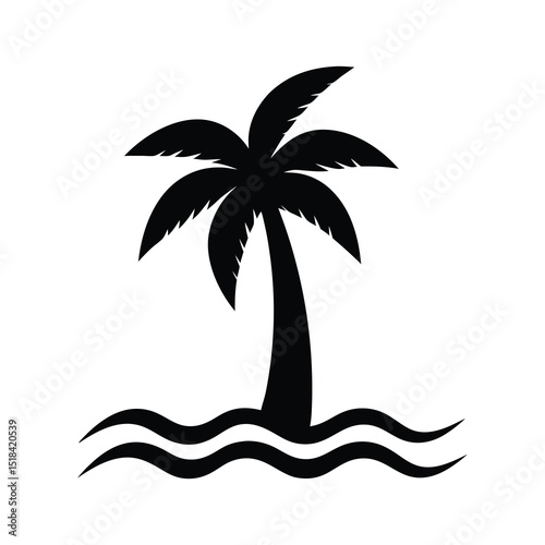 vector illustration of a tropical island