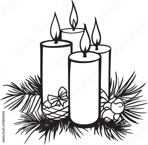 Candle icon on a white background. - SingleSeries