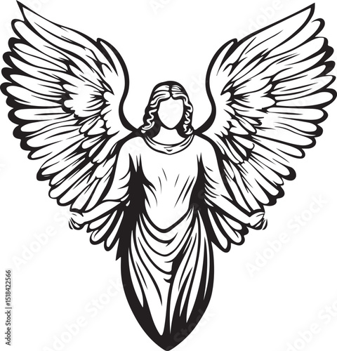 Shaded Wing on royalty free vector Background