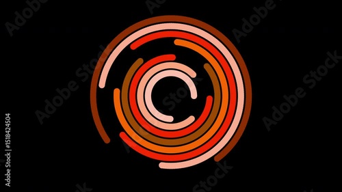 Pulsating circles in vivid colors create a dynamic motion graphic