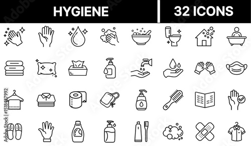 Hygiene Icon Representing Cleanliness, Personal Care, and Health Safety Practices