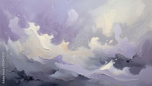 Impressionistic Lavender Sky Painting