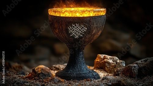Ancient Chalice of Fire: A Mystical Artifact