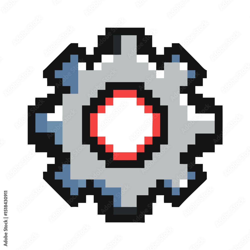 Fototapeta premium Pixelated retro gear icon