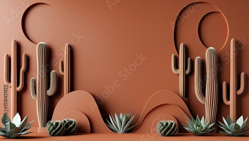 Terracotta Cactus Arrangement