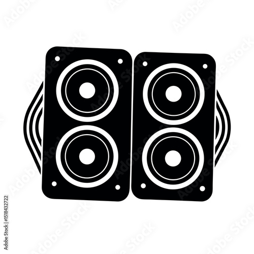 speakers isolated on white background