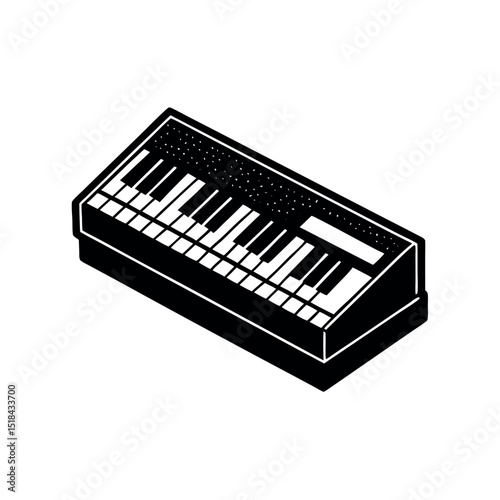 piano keys on white background