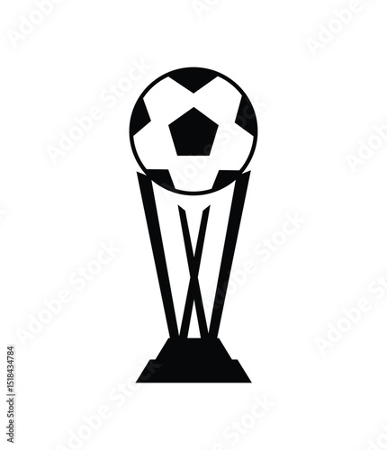 Trophy icon vectors. Soccer Winner Trophy. A black Trophy icon. Soccer Winner Cup icon