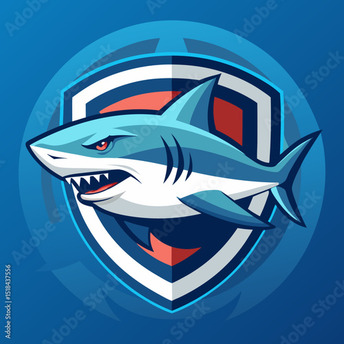Professional Shark Logo Clean Typography vector illustration