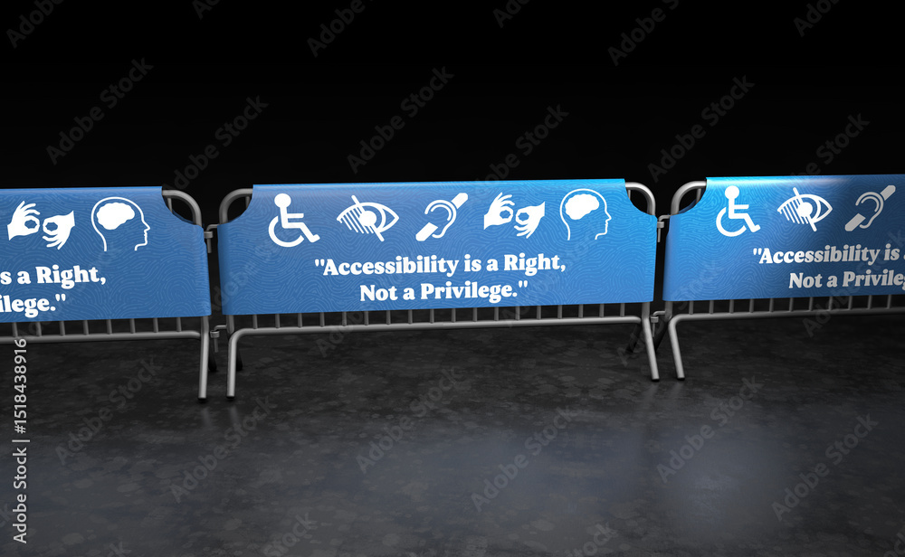 Fototapeta premium Disabled, Disability Signs, Icons are Visual Presentation. 