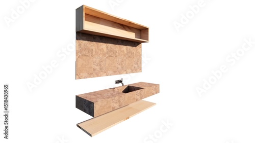 Washbasin models for public places with a combination of natural stone add elegance