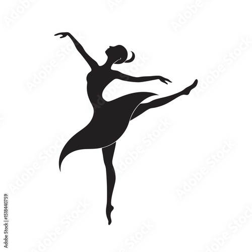 Female Ballet Dancer In Graceful Pose