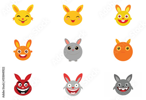 set of funny animals