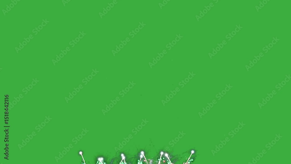 Spectacular Fireworks Display on green screen chromakey background Lighting up Night Sky for Independence Day Celebration on July 4th 2025 or New Year 2026 Party Concept Spectacular Fireworks Display on green screen chromakey background Lighting up Night Sky for Independence Day Celebration on July 4th 2025 or New Year 2026 Party Concept