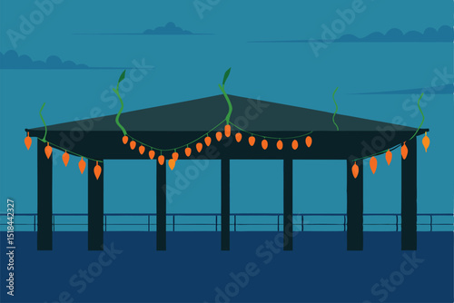bridge over the river background