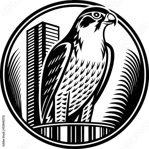 Sharp falcon corporate blue palette vector illustration