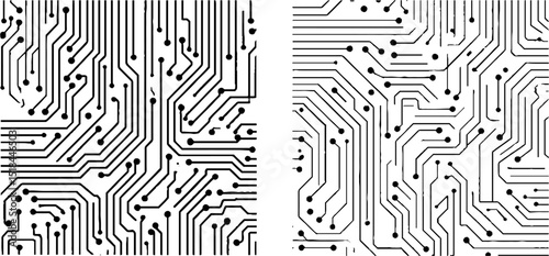 Engraved circuit board patterns for technology and design projects