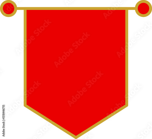 Royal flags icon set. Medieval banners and trophy luxury fantasy empty flags, medieval battle flag. Hanging fabric royal banner, pennant mockup, castle wall flags vector illustration.