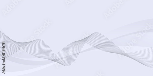 Elegant Light Blue Wave Pattern Background - Abstract Smooth Lines and Curves for Modern Design Projects and Presentation Templates, Clean and Minimalist Art