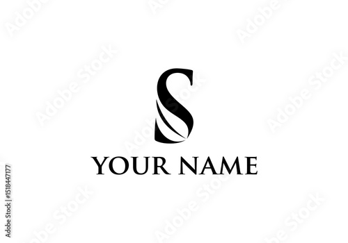 S and leaf shaped monogram