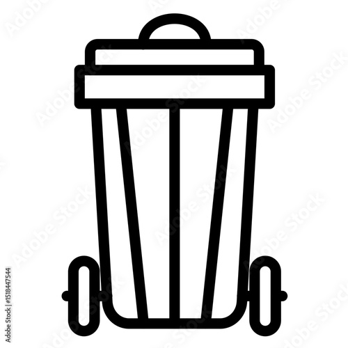 Trash Bin vector style icon