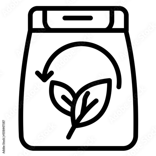 Biodegradable vector style icon