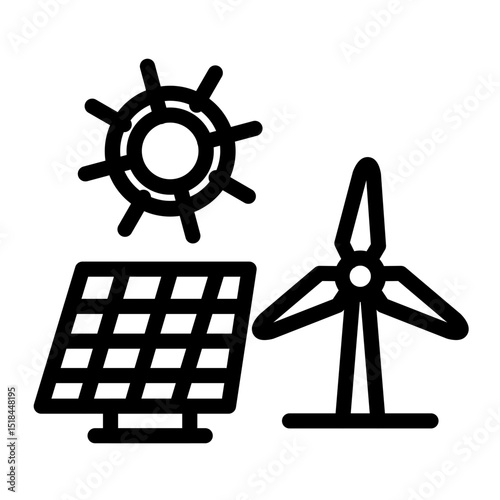 Alternative Energy vector style icon