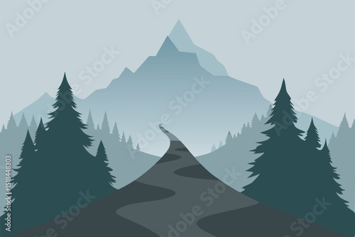 winter landscape with trees