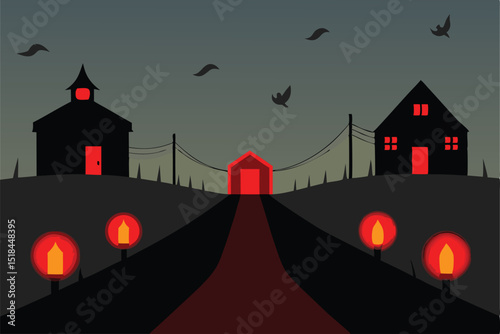 halloween night in the city