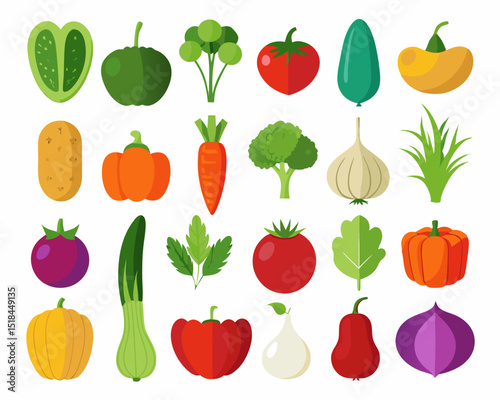 set of vegetables