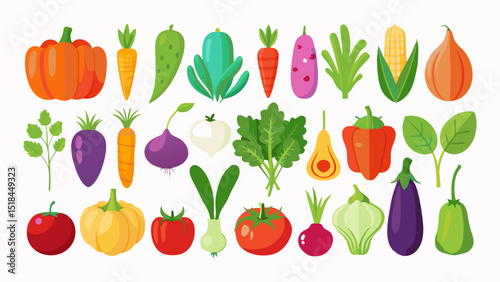 Colorful Circle of Fresh Fruits and Vegetables vibrant illustration various fruits vegetables arranged circular pattern fruits vegetables healthy food circle illustration food nutrition diet apple