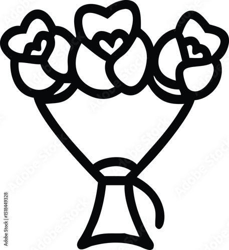 beautiful-bouquet-of-pink-roses--silhuette--vector.eps