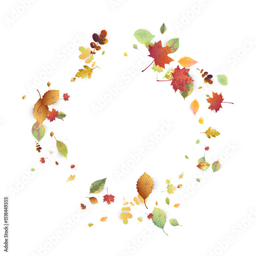Leaves Falling Autumn Foliage Chaotic Leaf Flying