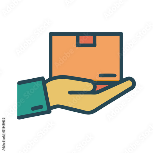 Hand holding parcel tracking icon representing logistics and last mile delivery service - 2