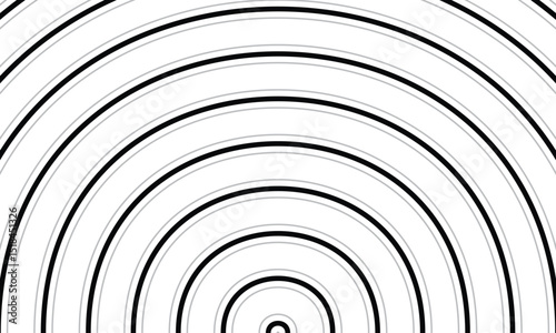Fototapeta Naklejka Na Ścianę i Meble -  abstract simple black grey circular line pattern art can be used background.
