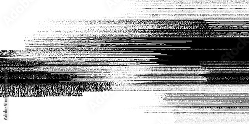 Engraved illustration set featuring digital glitch patterns for modern design projects