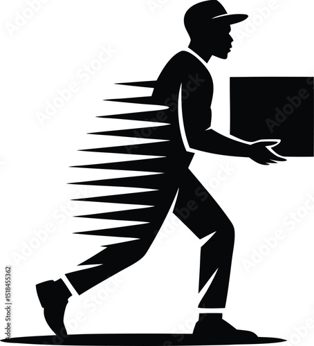 Fast Delivery Courier with Package