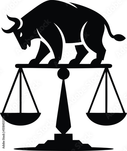 Financial Bull balance stock market