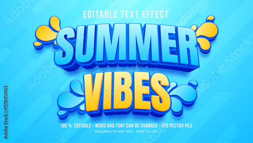 summer vibes editable text effect