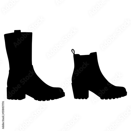 pair of winter boots