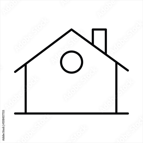 home , house line icon vector on white background.