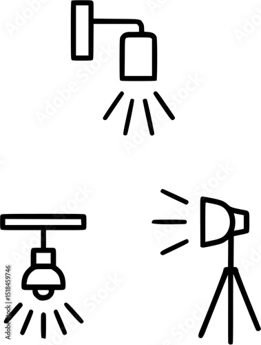 lights icon vector