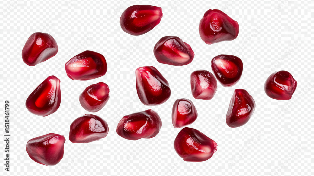 Tempting red pomegranate seeds, a sweet symbol of love and romance for your Valentine's Day celebration Tempting red pomegranate seeds, a sweet symbol of love and romance for your Valentine's Day celebration