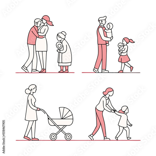 Family Generations A Visual Representation of Love, Growth, and Family Bonds Through Time