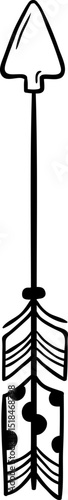 Simple yet impactful, upward pointing arrow with dotted fletching conveys concepts of direction, motivation, progress, and achievement, suitable for various design applications