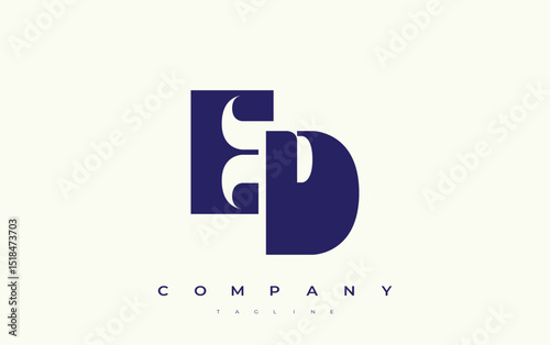 ED Abstract Geometric Logo Design. Modern and elegant logo design with simplistic typography elements, showcasing branding excellence.
